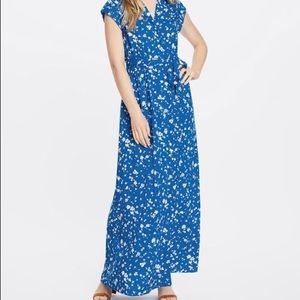 Draper James Blue Floral Maxi Shirtdress Size L